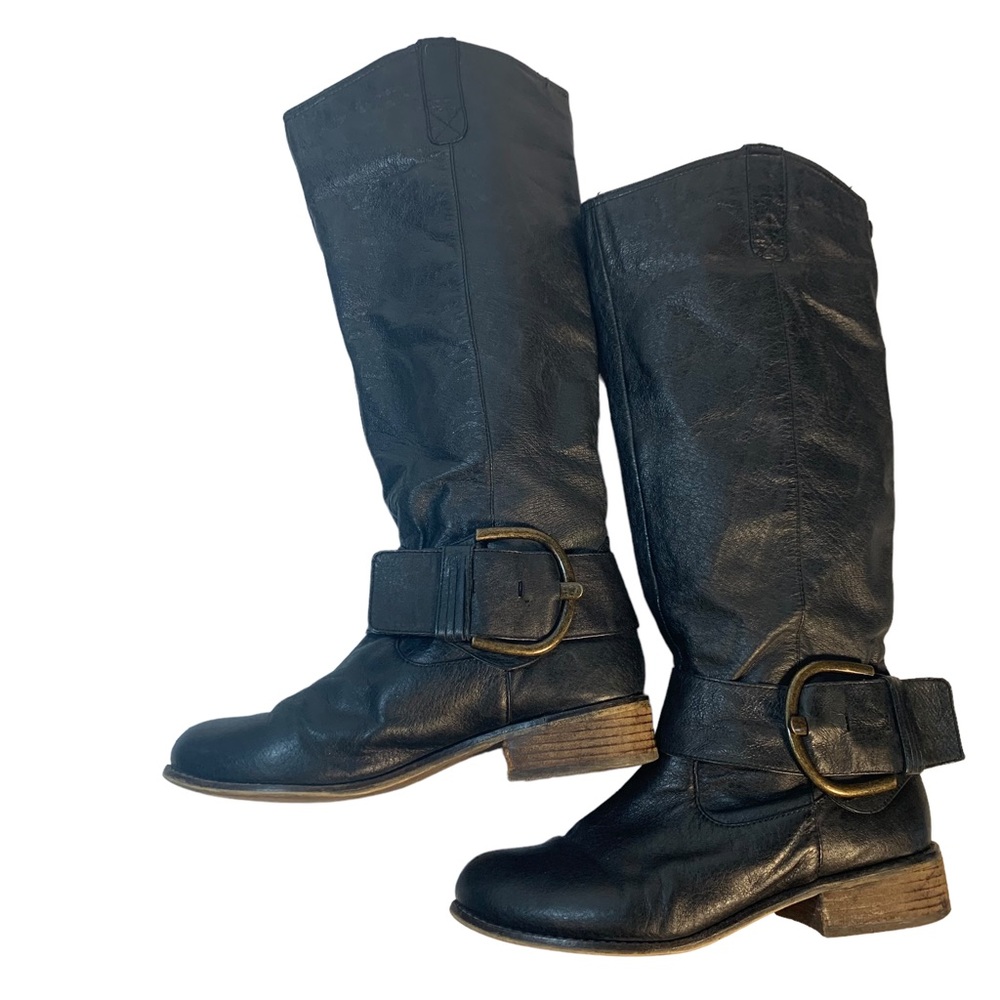 Madden Girl Black Heeled Boots - Picture 2 of 7